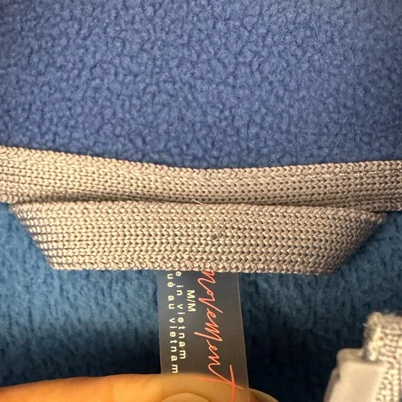 Free People Movement Hit The Slopes Quarter-Zip Fleece Pullover Sz M - Picture 6 of 7